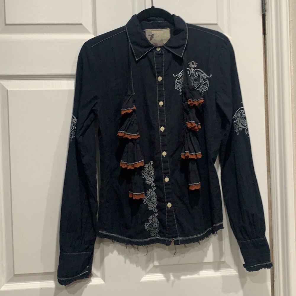 3J Workshop Embroidered Lebon Shirt Long Sleeve